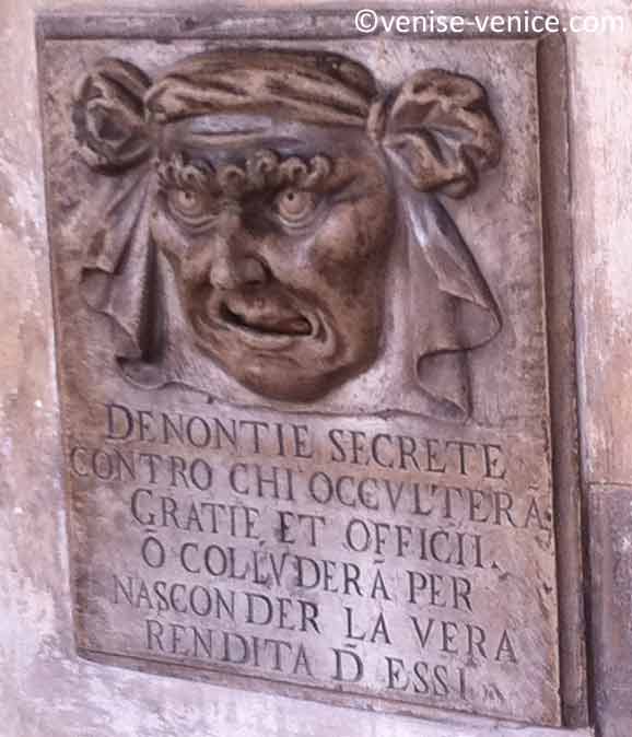 Bocca della verita,une boite aux lettres pour dénoncer les fraudes dans la république de Venise